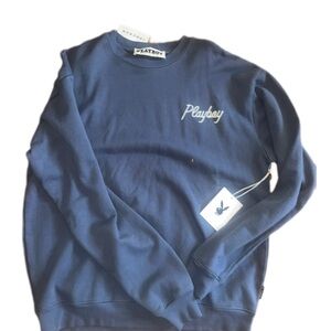 PLAYBOY PacSun Collab Men's Classic Navy Crewneck Sweater